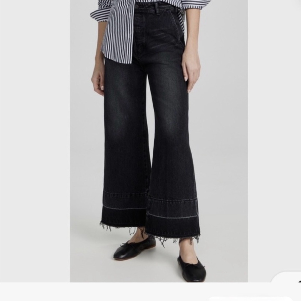 Moussy Black Wide Leg Jeans